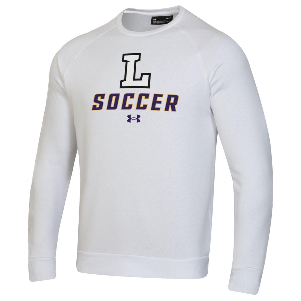 Lipscomb Bisons Under Armour Soccer Rival Fleece Raglan Pullover Sweatshirt - White