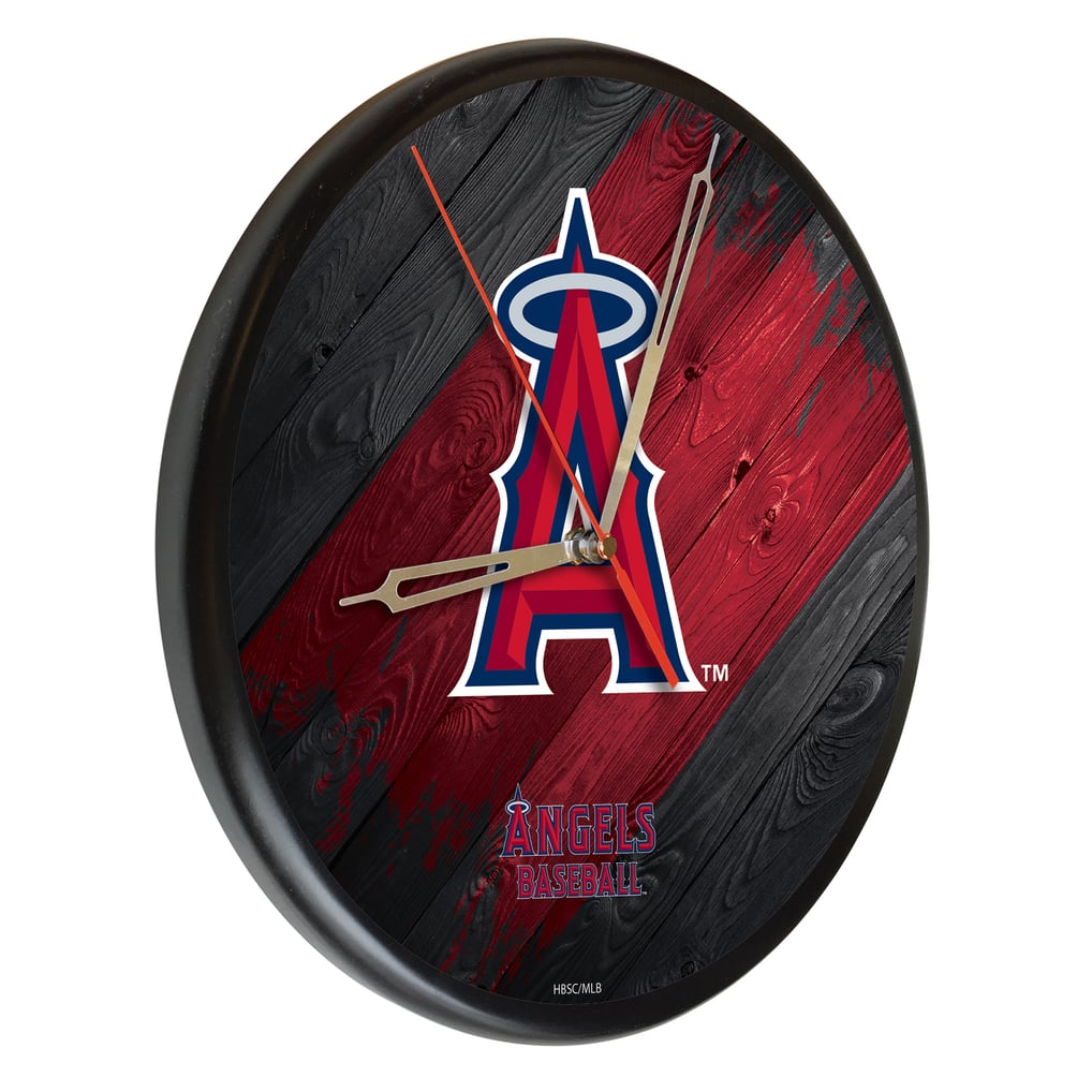 Los Angeles Angels 13" Solid Wood Clock