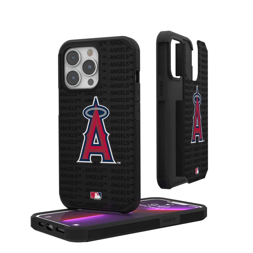 Los Angeles Angels iPhone Text Backdrop Rugged Case