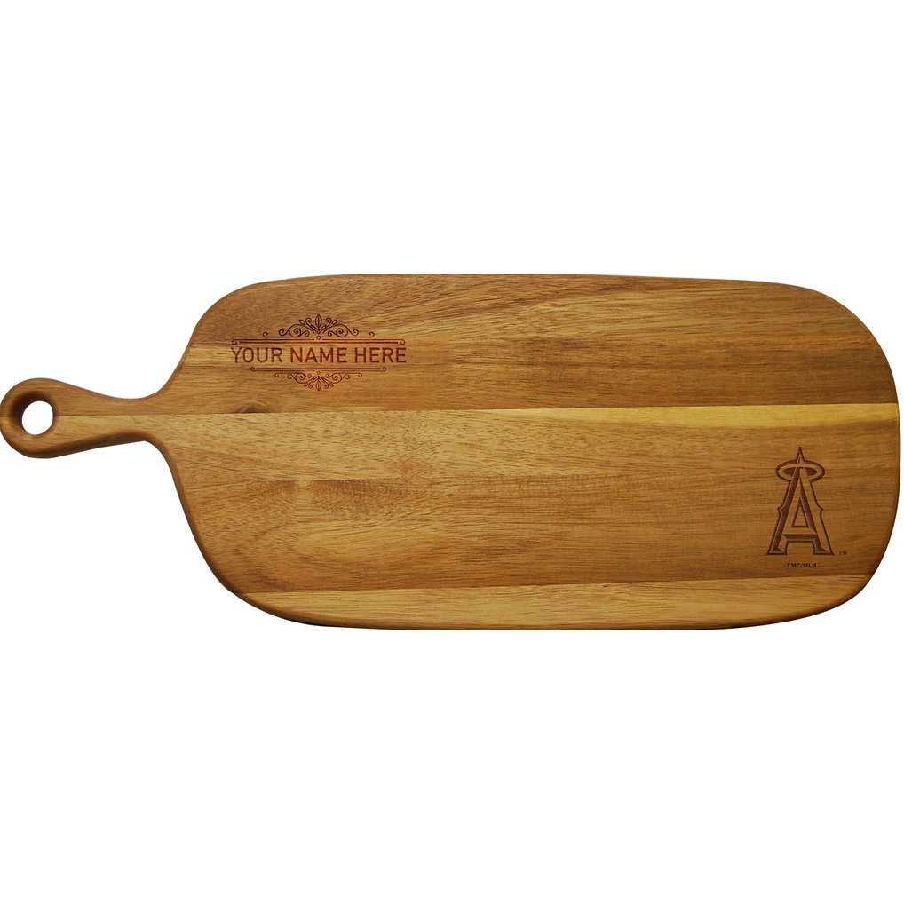 Los Angeles Angels Personalized Acacia Paddle Serving Board