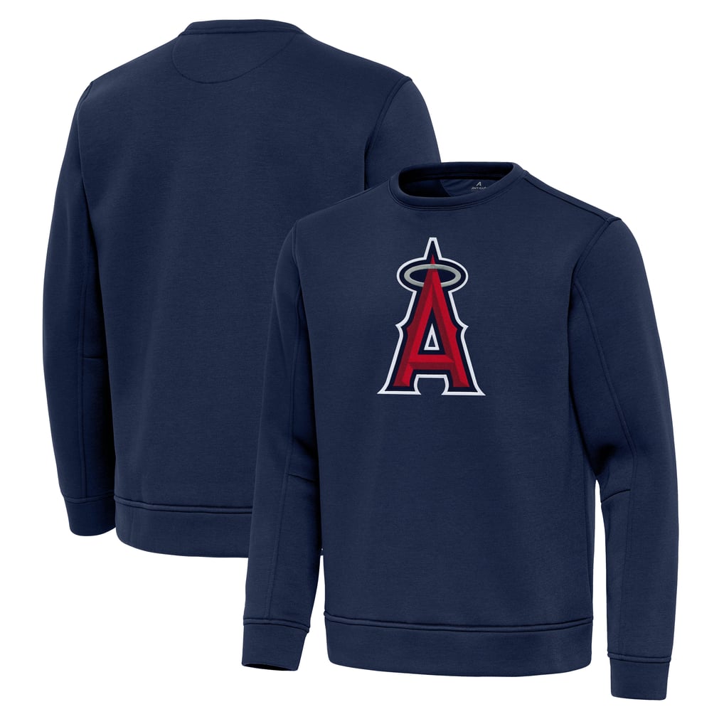 Los Angeles Angels Antigua Relevant Lightweight Pullover Sweatshirt - Navy