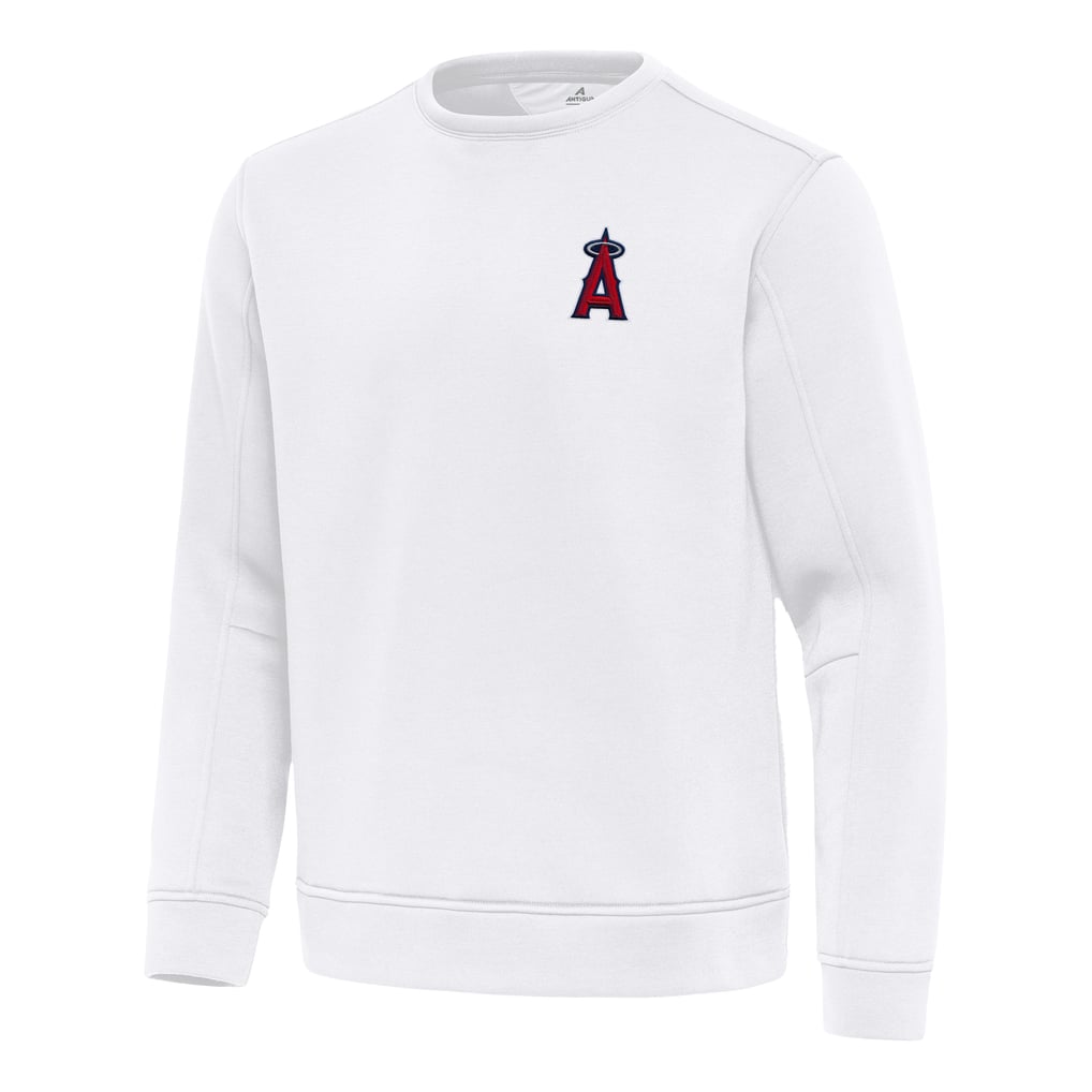 Los Angeles Angels Antigua Relevant Lightweight Pullover Sweatshirt - White