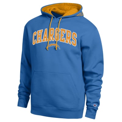  Los Angeles Chargers Champion Contrast Hoodie - Powder Blue/Gold