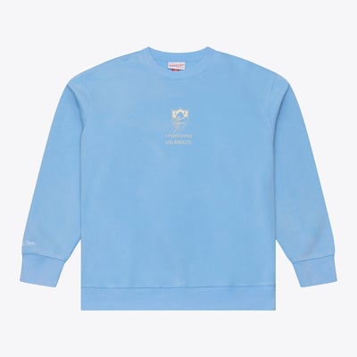 Los Angeles Chargers Mitchell & Ness Core Essentials Micro Logo Fleece Sweatshirt - Powder Blue
