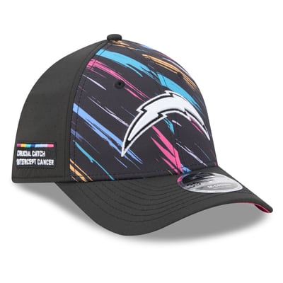 Los Angeles Chargers New Era 2026 NFL Crucial Catch 39THIRTY M-Crown Stretch Hat - Black