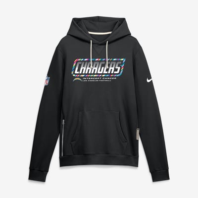 Los Angeles Chargers Nike 2026 NFL Crucial Catch Sideline Standard Issue Dri-FIT Pullover Hoodie - Black