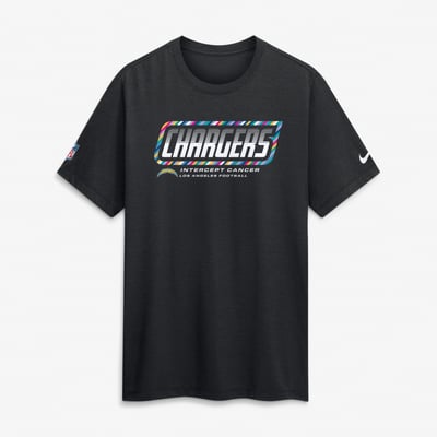 Los Angeles Chargers Nike 2026 NFL Crucial Catch Tri-Blend Dri-FIT T-Shirt - Black