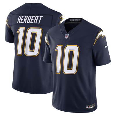 Justin Herbert Los Angeles Chargers Nike Alternate Super Chargers Vapor F.U.S.E. Stitched Limited Jersey - Navy