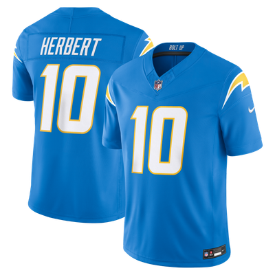 Justin Herbert Los Angeles Chargers Nike Team Vapor F.U.S.E. Stitched Limited Jersey - Powder Blue