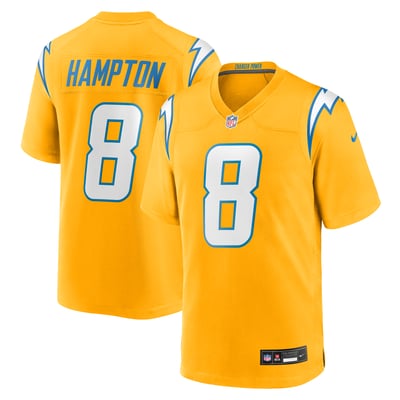 Omarion Hampton Los Angeles Chargers Nike Alternate Charger Power Game Player Jersey - Gold