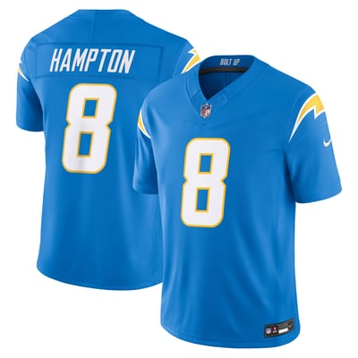 Omarion Hampton Los Angeles Chargers Nike Team Vapor F.U.S.E. Stitched Limited Jersey - Powder Blue