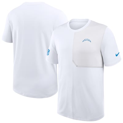 Los Angeles Chargers Nike Sideline UV Dri-Fit Coach Shirt - White