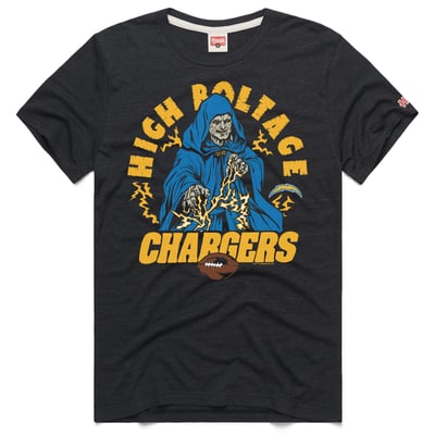  Los Angeles Chargers Homage Unisex Star Wars x NFL Tri-Blend T-Shirt - Charcoal