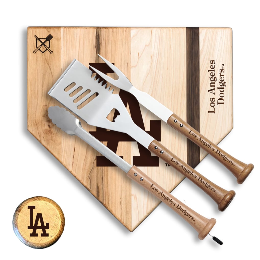 Los Angeles Dodgers Baseball BBQ 12'' Silver Slugger Combo Set