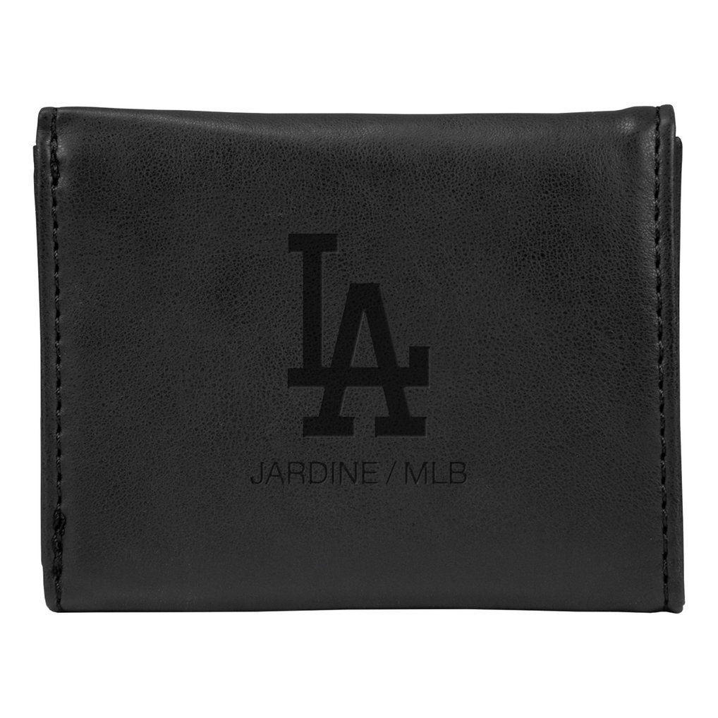Los Angeles Dodgers Laser-Engraved Trifold Wallet - Black