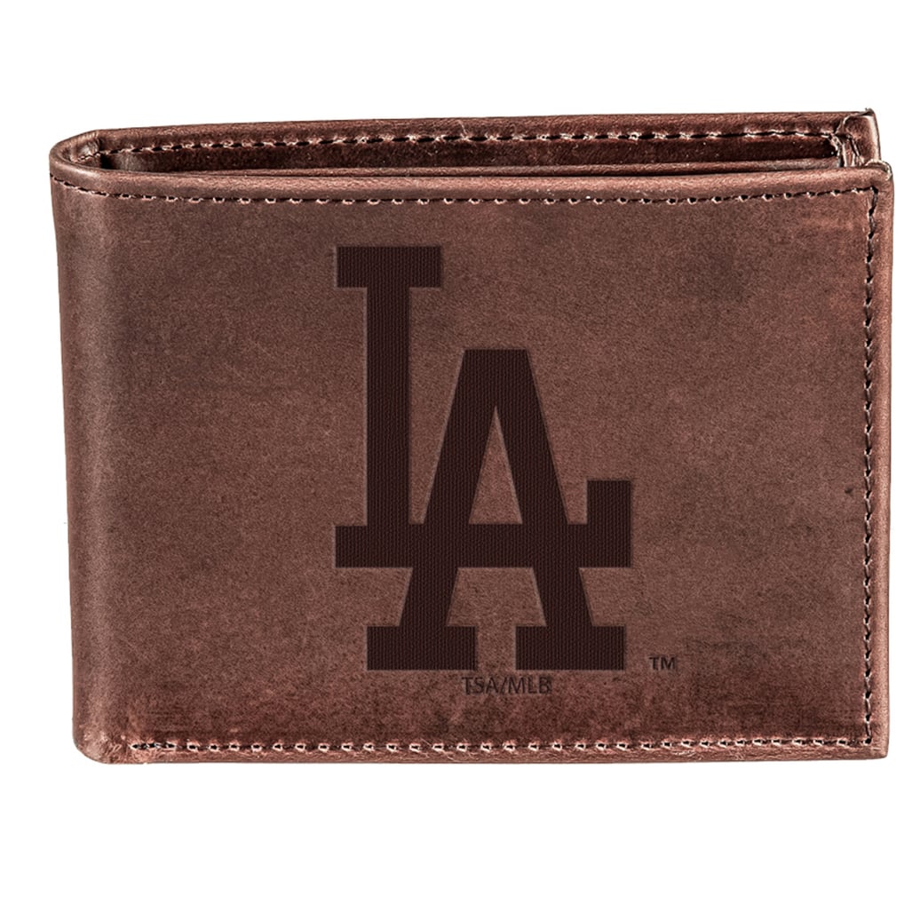 Los Angeles Dodgers Bi-Fold Leather Wallet - Brown