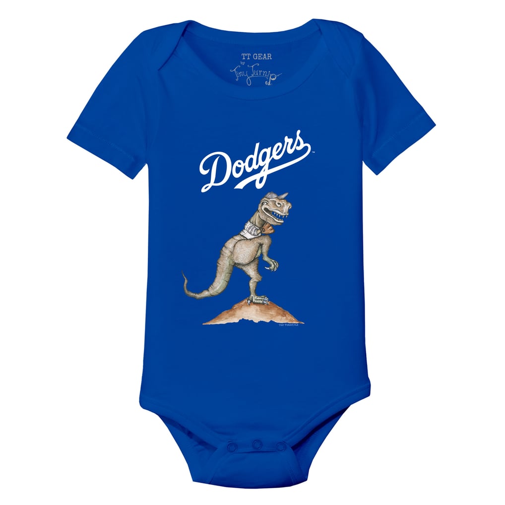 Los Angeles Dodgers Tiny Turnip Infant TT Rex Bodysuit - Royal
