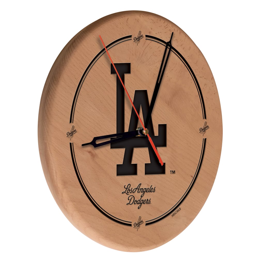 Los Angeles Dodgers 13" Engraved Solid Wood Clock
