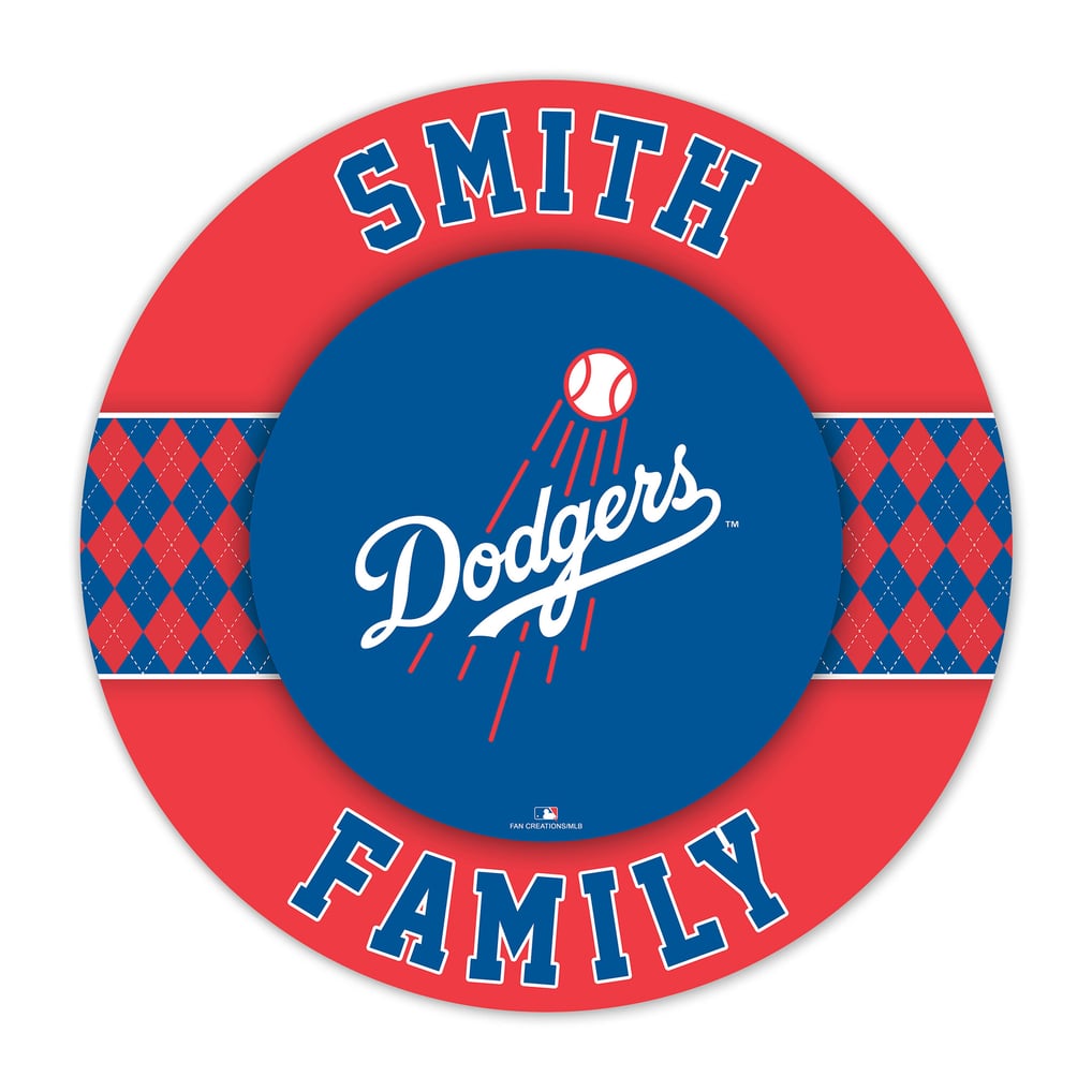 Los Angeles Dodgers 16" Personalized Circle Wall Art