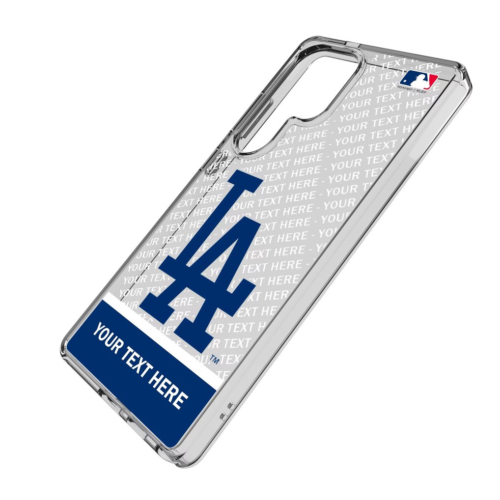 Los Angeles Dodgers Endzone Design Galaxy Clear Phone Case