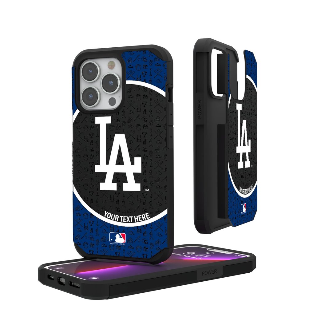 Los Angeles Dodgers iPhone Circle Design Personalized Rugged Case