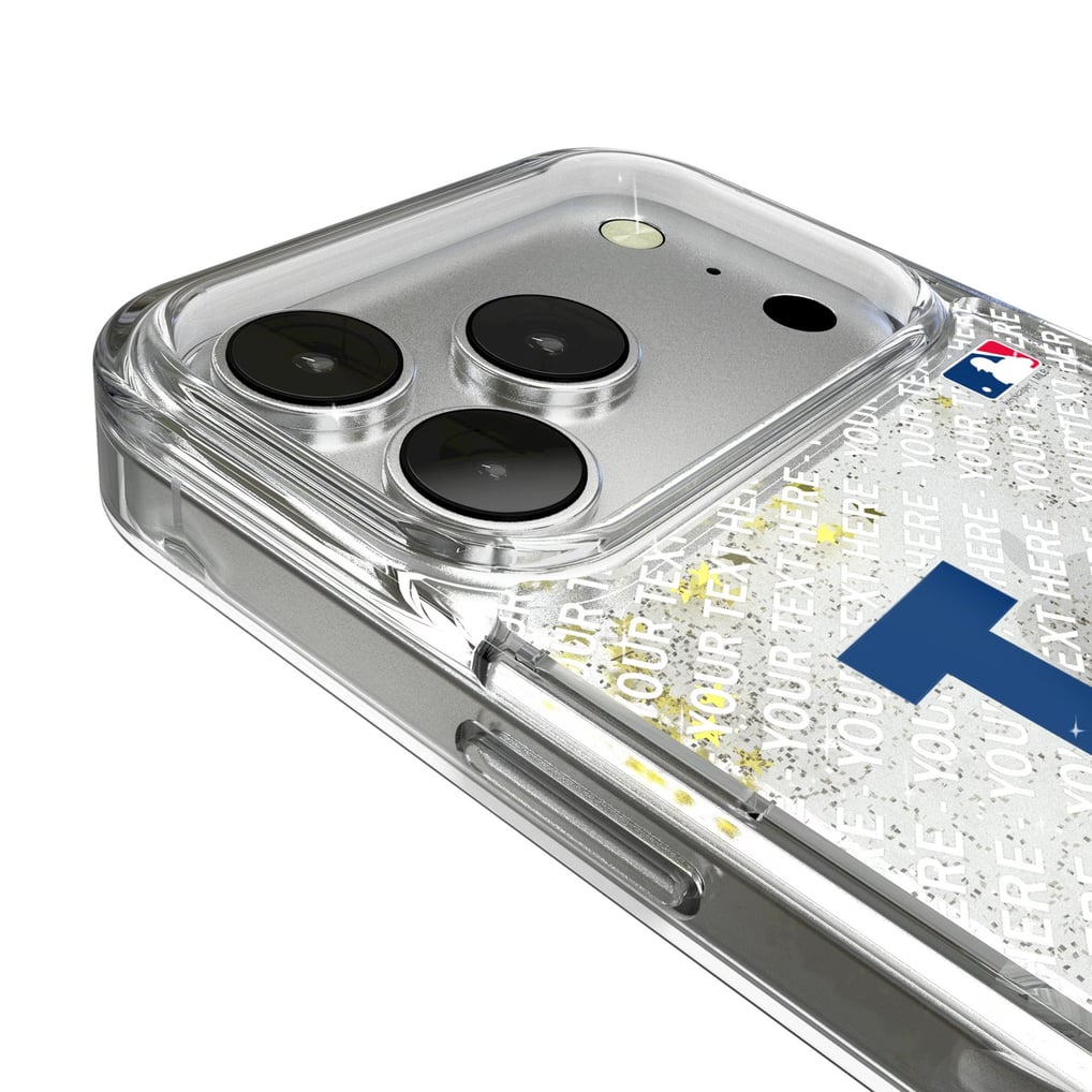 Los Angeles Dodgers iPhone Personalized Glitter Case