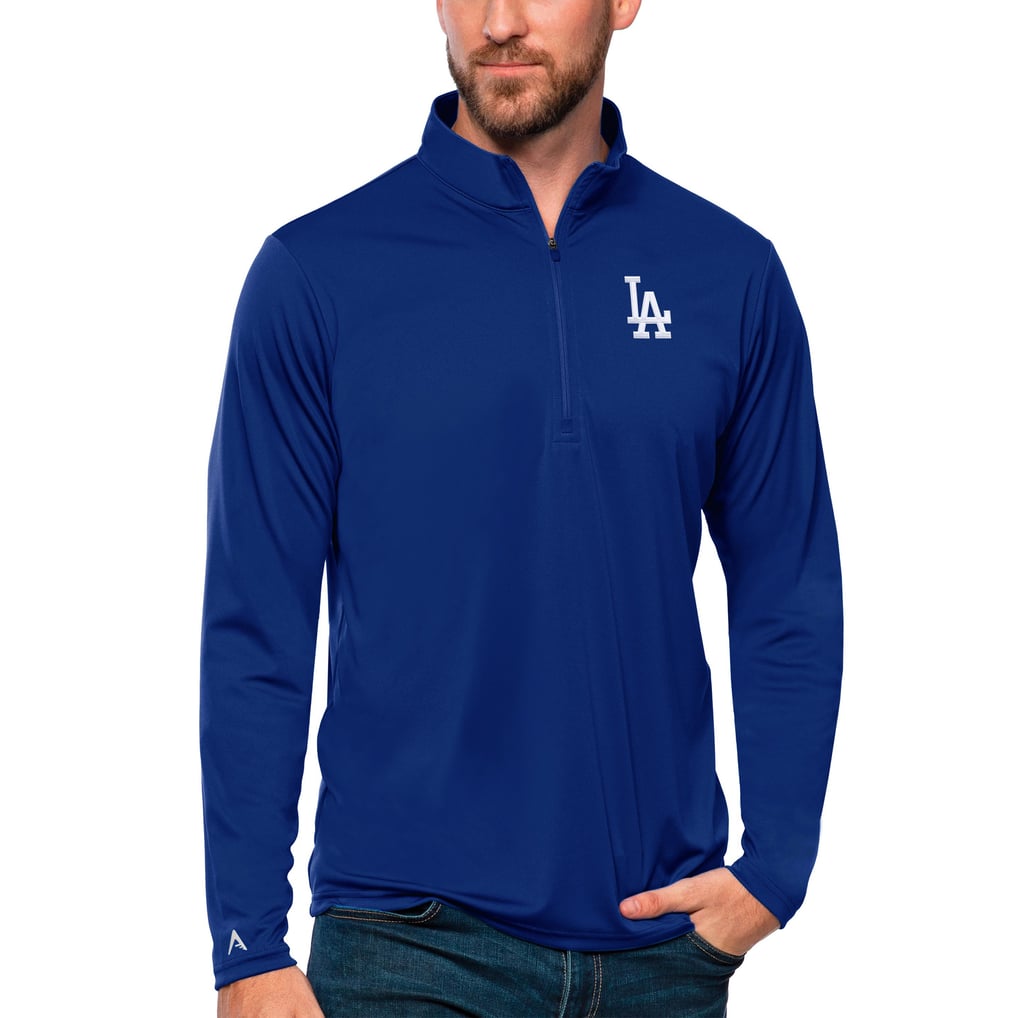 Los Angeles Dodgers Antigua Tribute Quarter-Zip Pullover Top - Royal