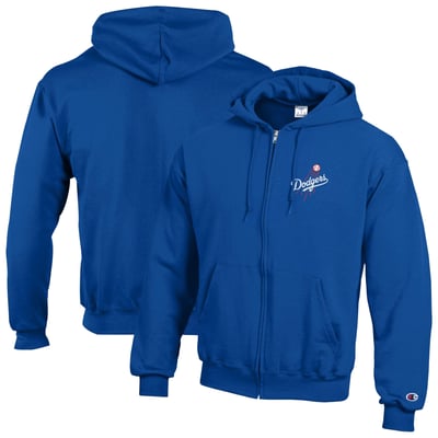 Los Angeles Dodgers Champion Powerblend Full-Zip Hoodie - Royal