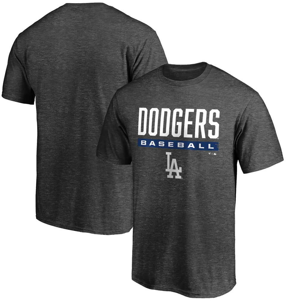 Los Angeles Dodgers Team Win Stripe T-Shirt - Charcoal