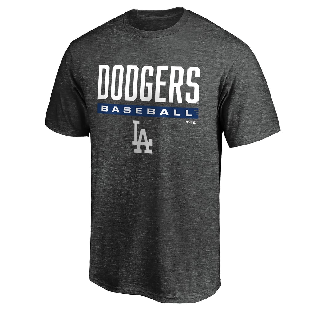 Los Angeles Dodgers Team Win Stripe T-Shirt - Charcoal