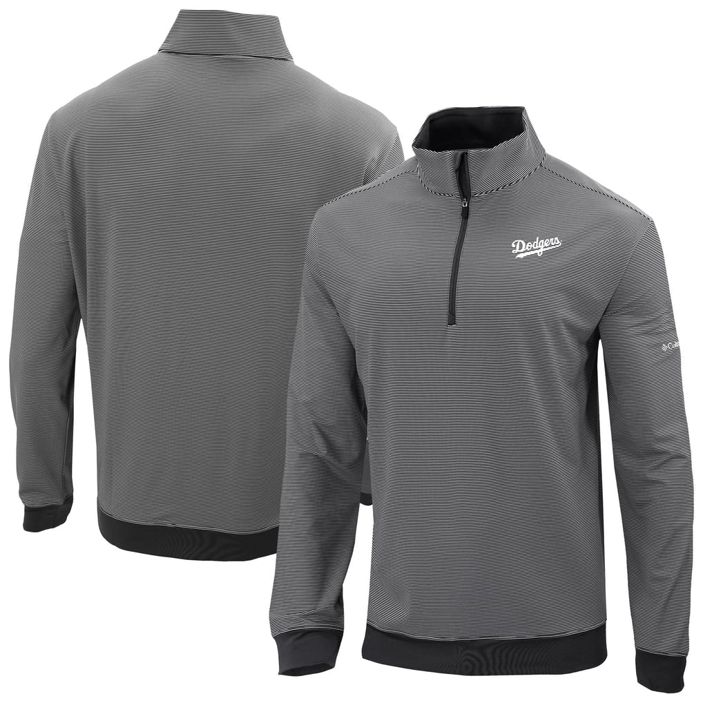  Los Angeles Dodgers Columbia Omni-Wick Even Lie Quarter-Zip Pullover Top - Black