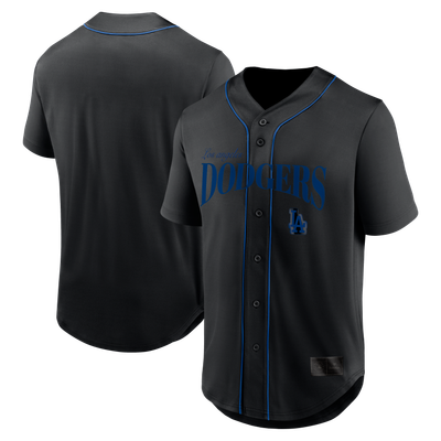  Los Angeles Dodgers Fanatics Franchise Button-Up Fashion Top - Black