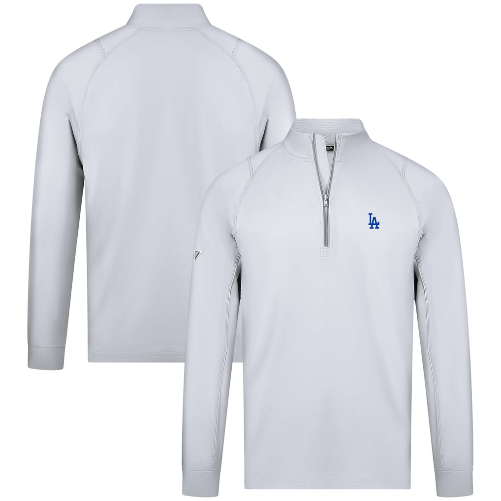 Los Angeles Dodgers Levelwear Theory Insignia Quarter-Zip Pullover - White