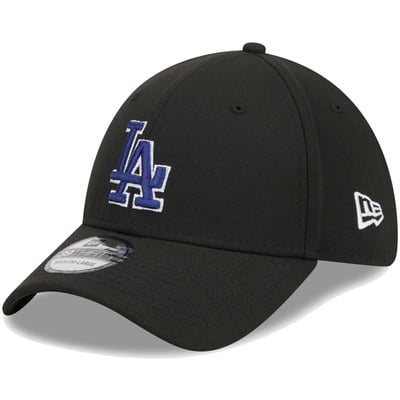 Los Angeles Dodgers New Era Logo 39THIRTY Flex Hat - Black