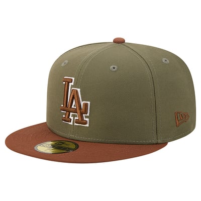 Los Angeles Dodgers New Era Color Pack 59FIFTY Fitted Hat - Olive/Brown