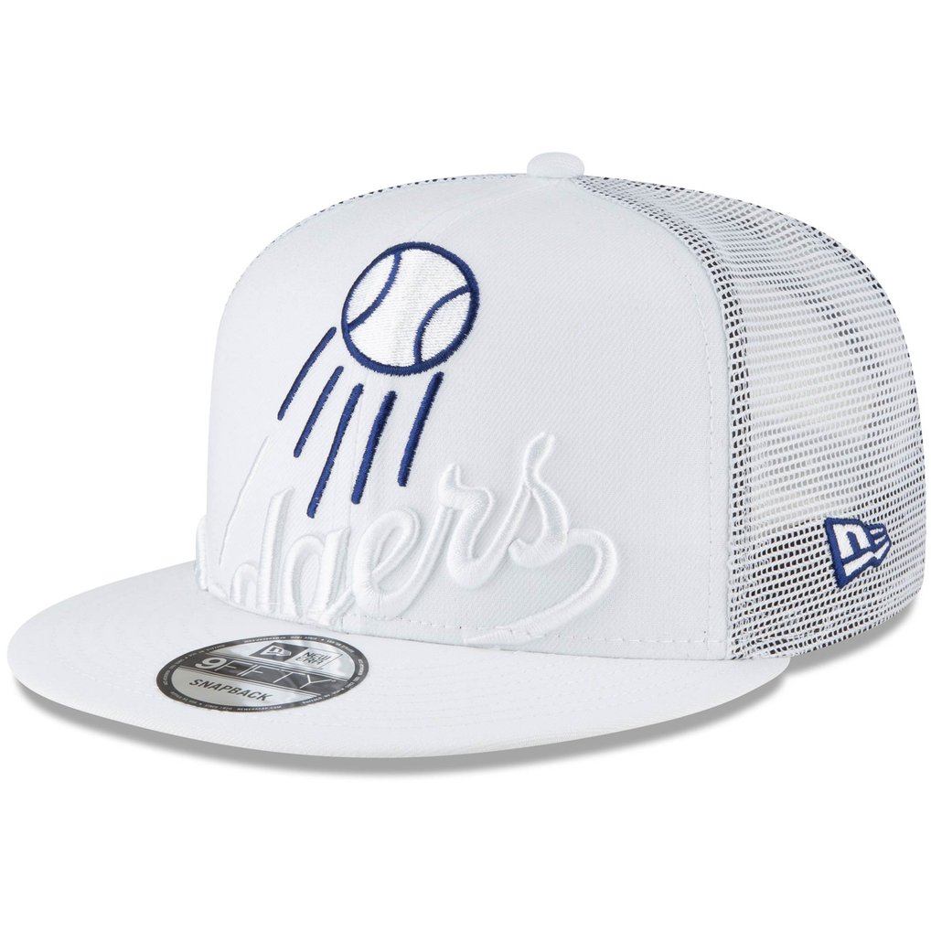 Los Angeles Dodgers New Era Elements Trucker 9FIFTY Snapback Hat - White