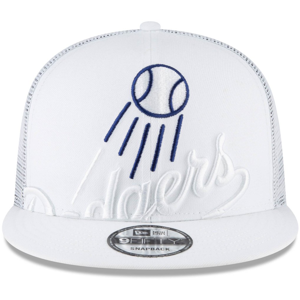 Los Angeles Dodgers New Era Elements Trucker 9FIFTY Snapback Hat - White