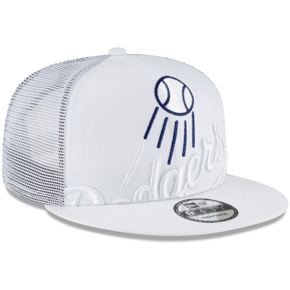 Los Angeles Dodgers New Era Elements Trucker 9FIFTY Snapback Hat - White
