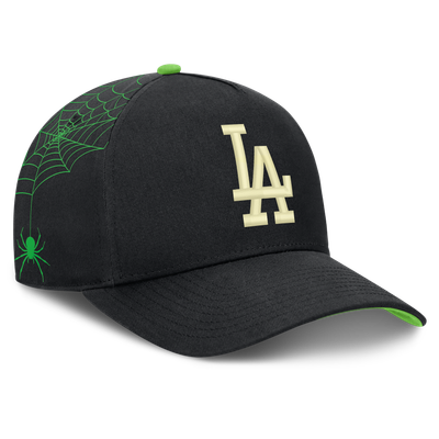  Los Angeles Dodgers Nike Halloween Glow in the Dark Rise Dri-FIT A-Frame Adjustable Hat - Black