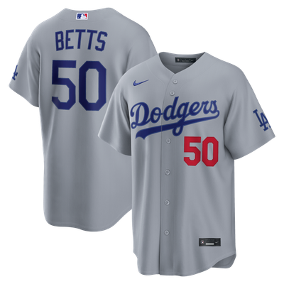 Mookie Betts Los Angeles Dodgers Nike Stadium Jersey - Gray