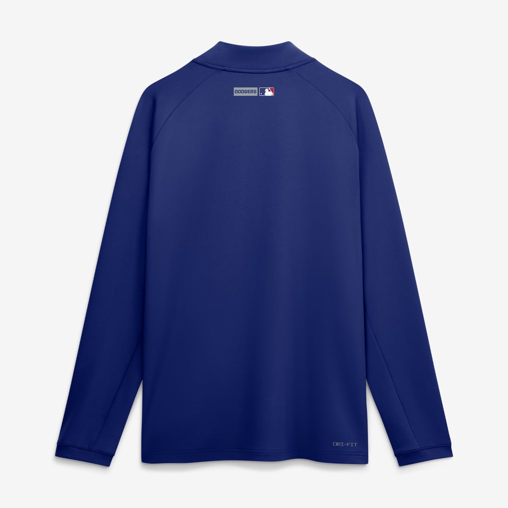 Los Angeles Dodgers Nike Authentic Collection Dri-FIT Raglan Half-Zip Pullover - Royal
