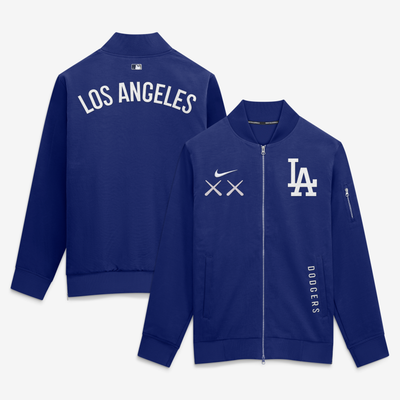 Los Angeles Dodgers Nike x KAWS Dugout Bomber Full-Zip Jacket - Royal
