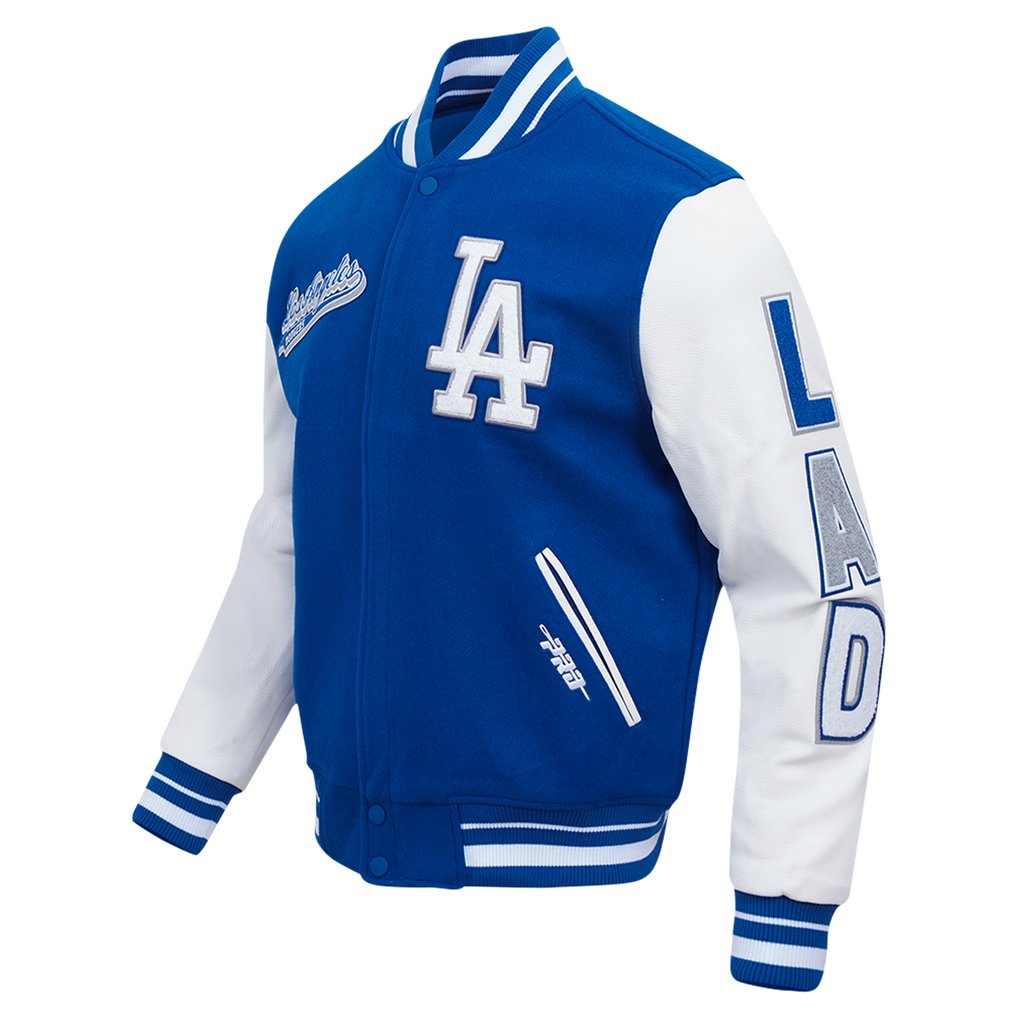 Los Angeles Dodgers Pro Standard Script Tail Wool Full-Zip Varity Jacket - Royal