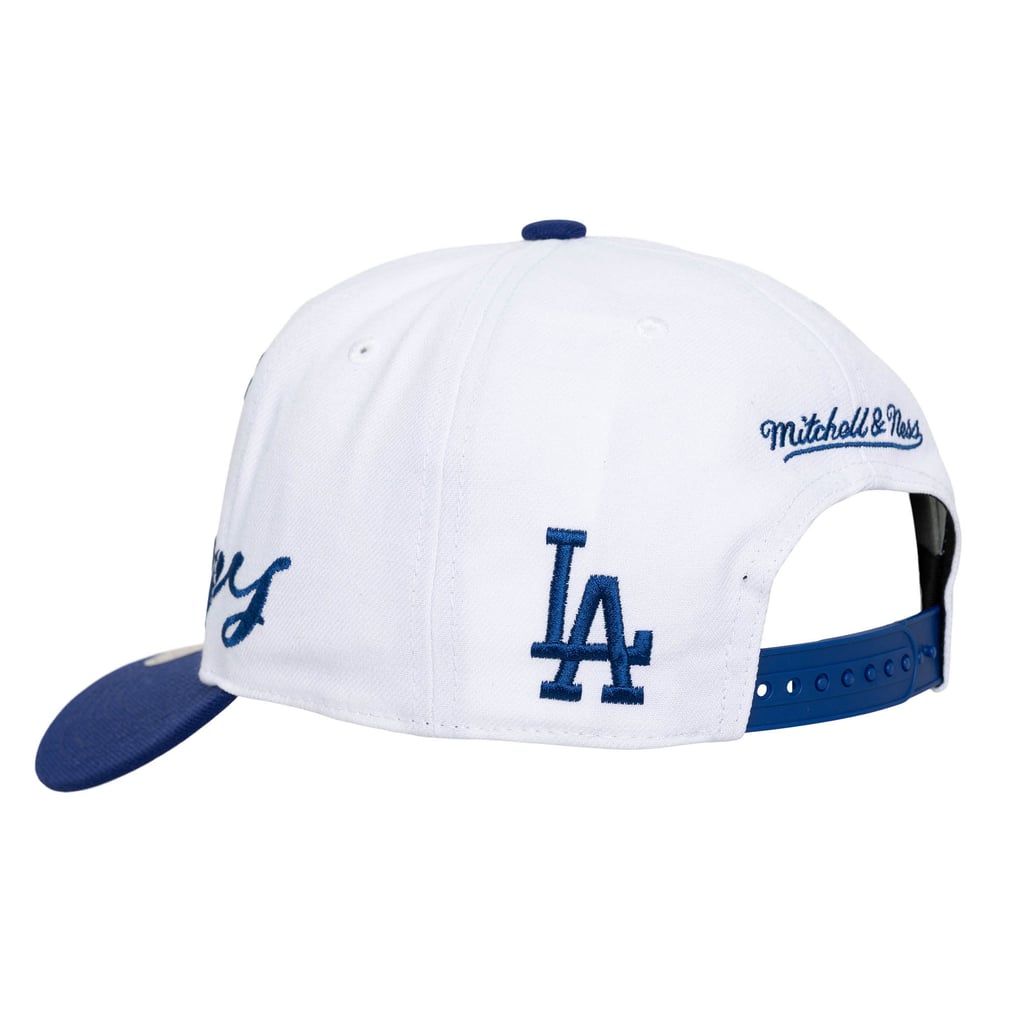 Los Angeles Dodgers Mitchell & Ness Unisex XL Script Pro Crown Adjustable Hat - White/Royal