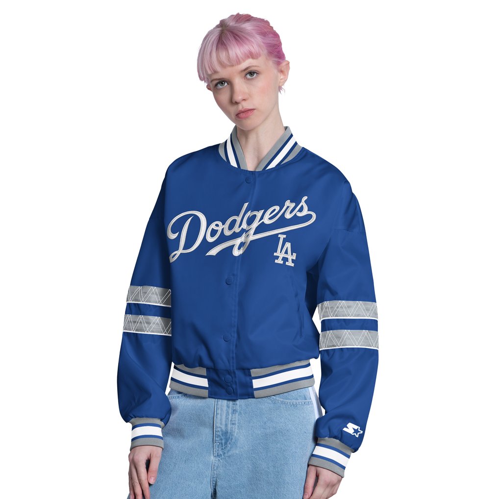  Los Angeles Dodgers Starter Women's Interception Full-Snap Varsity Jacket - Royal
