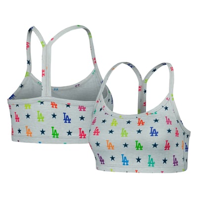 Los Angeles Dodgers Terez Women's TLC Rainbow Bra - Gray