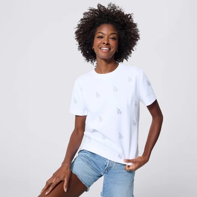 Los Angeles Dodgers Terez Women's Marquee Logo T-Shirt - White