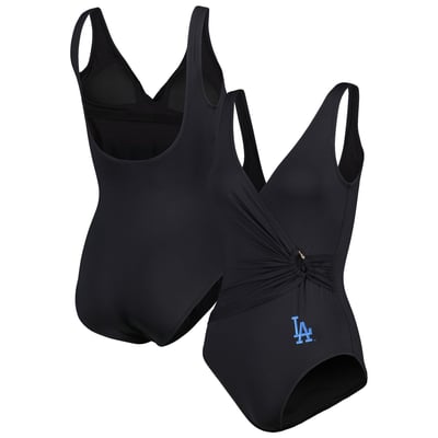 Los Angeles Dodgers Tommy Bahama Women's Pearl Clara One-Piece Swimsuit - Black