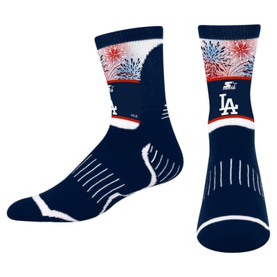  Los Angeles Dodgers Starter Youth Americana Firework Crew Socks - Navy