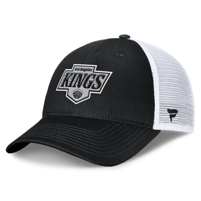 Los Angeles Kings Fanatics Core Primary Logo Trucker Adjustable Hat - Black/White